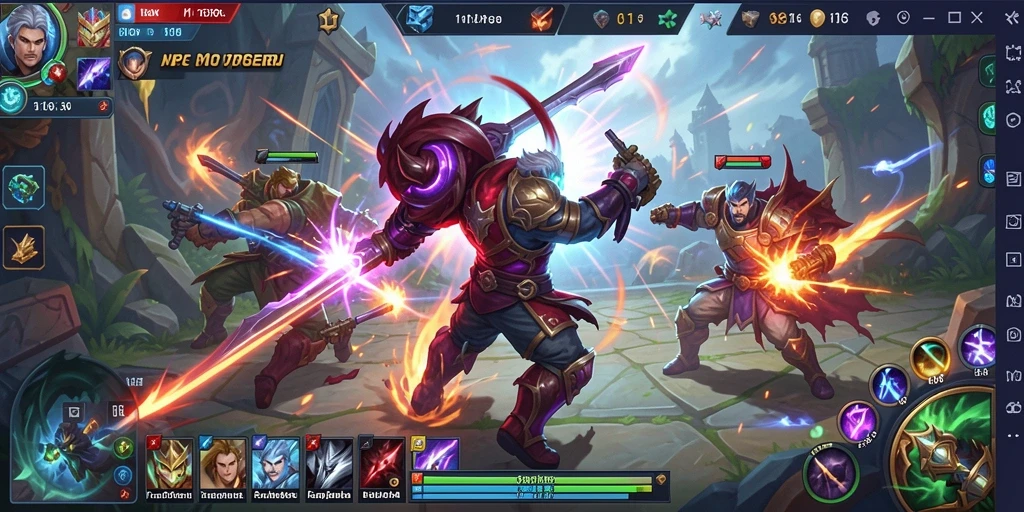 Tangkapan layar utama dari gameplay MOBA yang mendebarkan.