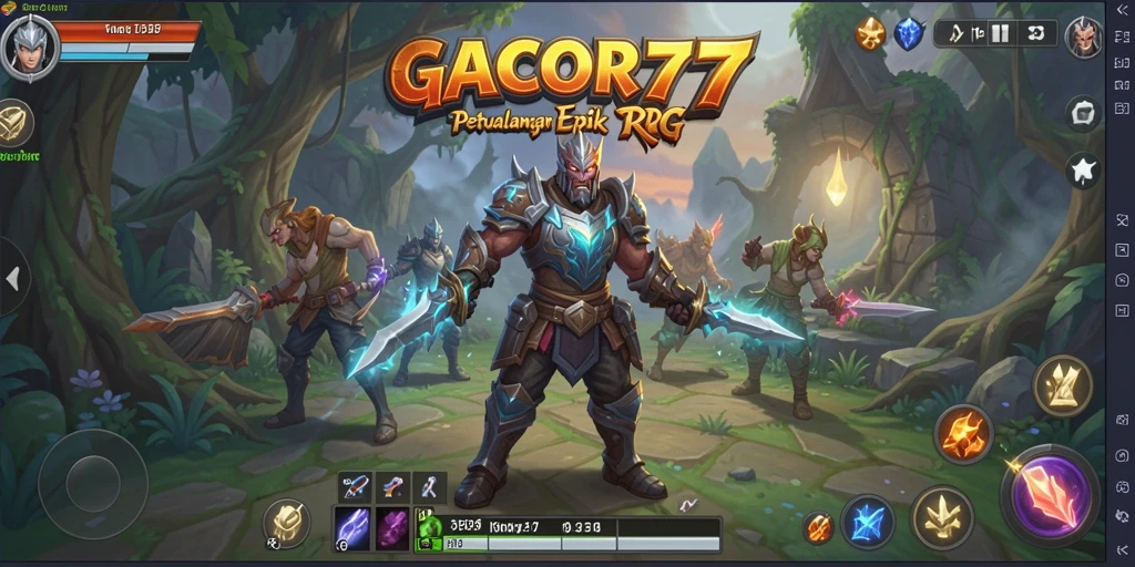 Screenshot GACOR77 menampilkan karakter dalam pertempuran seru dan penuh aksi.