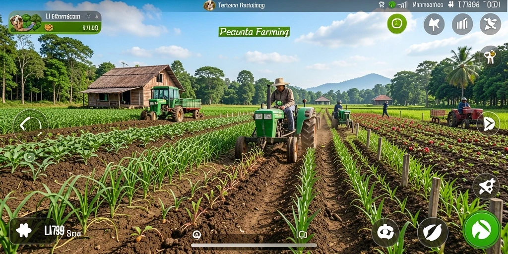 Tampilan utama gameplay LI789 yang menarik dan penuh warna.