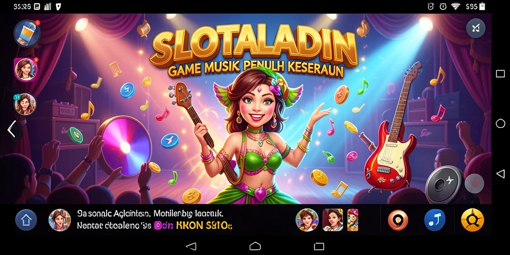 Screenshot gameplay <strong>SLOTALADIN</strong> menampilkan serunya bermain musik.