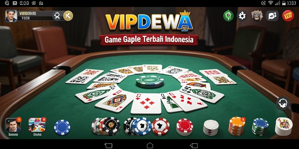 Screenshot menarik menampilkan pemain yang bersaing dalam permainan Gaple.