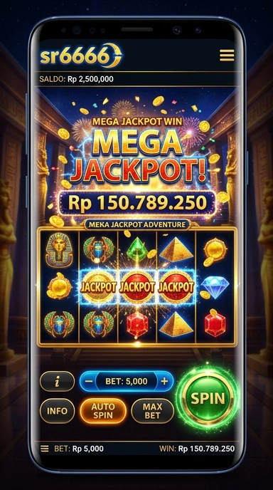 Screenshot aplikasi dengan pilihan kategori di sr6666.